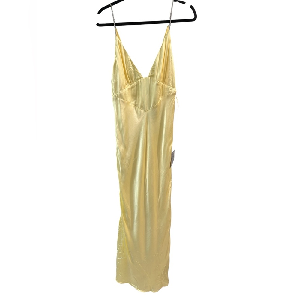 Bardot Capri Diamonte Slip Dress Canary Yellow - Picture 5 of 11